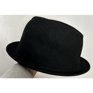 Vintage Cervo Italy Felt Hat Bowler Style Hat Black Size 7 Great for kids